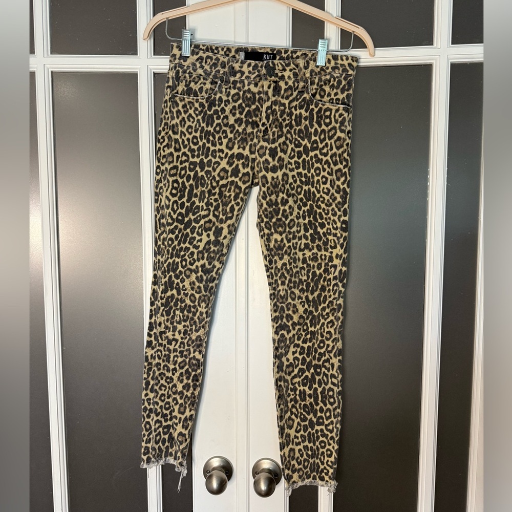 Kut from the Kloth Donna Leopard Print Jeans